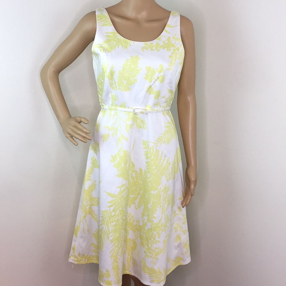 Liz Claiborne Petite  yellow floral dress